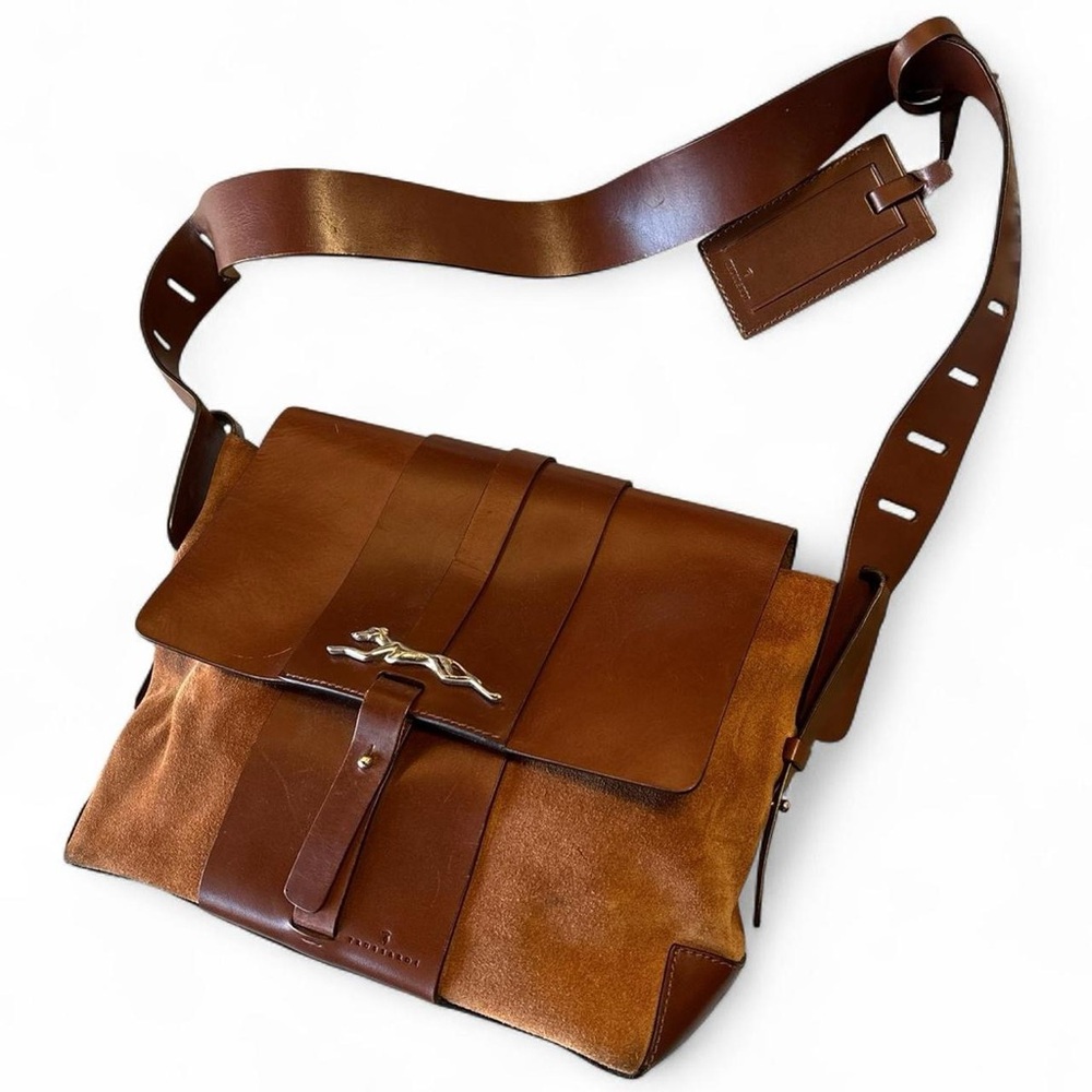 Trussardi Brown Leather Shoulder Bag